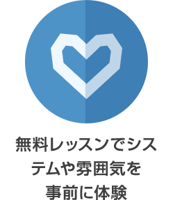 無料レッスンでシステムや雰囲気を事前に体験